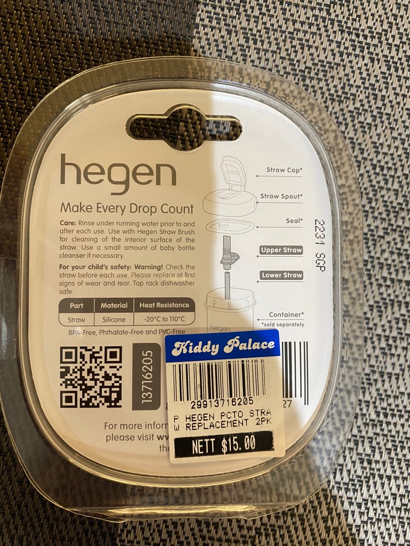 Hegen straw replacement set x 2, Babies & Kids, Nursing & Feeding