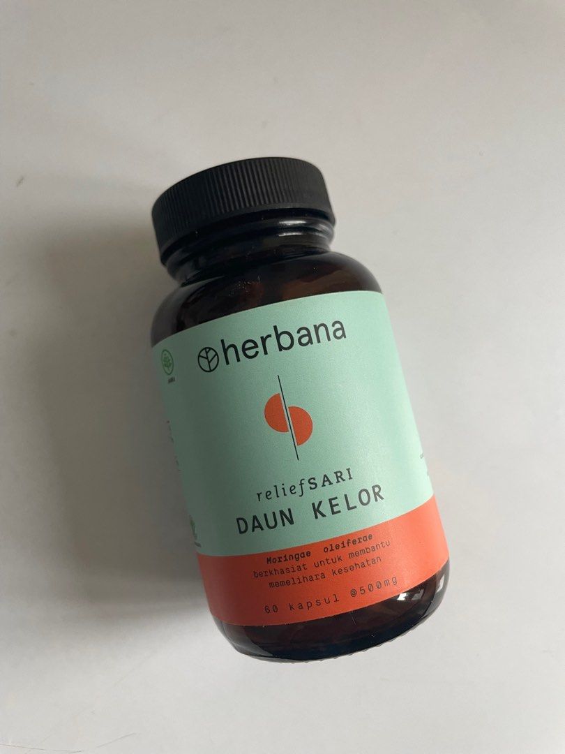 Herbana reliefsari Daun Kelor 60 kapsul herbal exp Mar 24 on Carousell