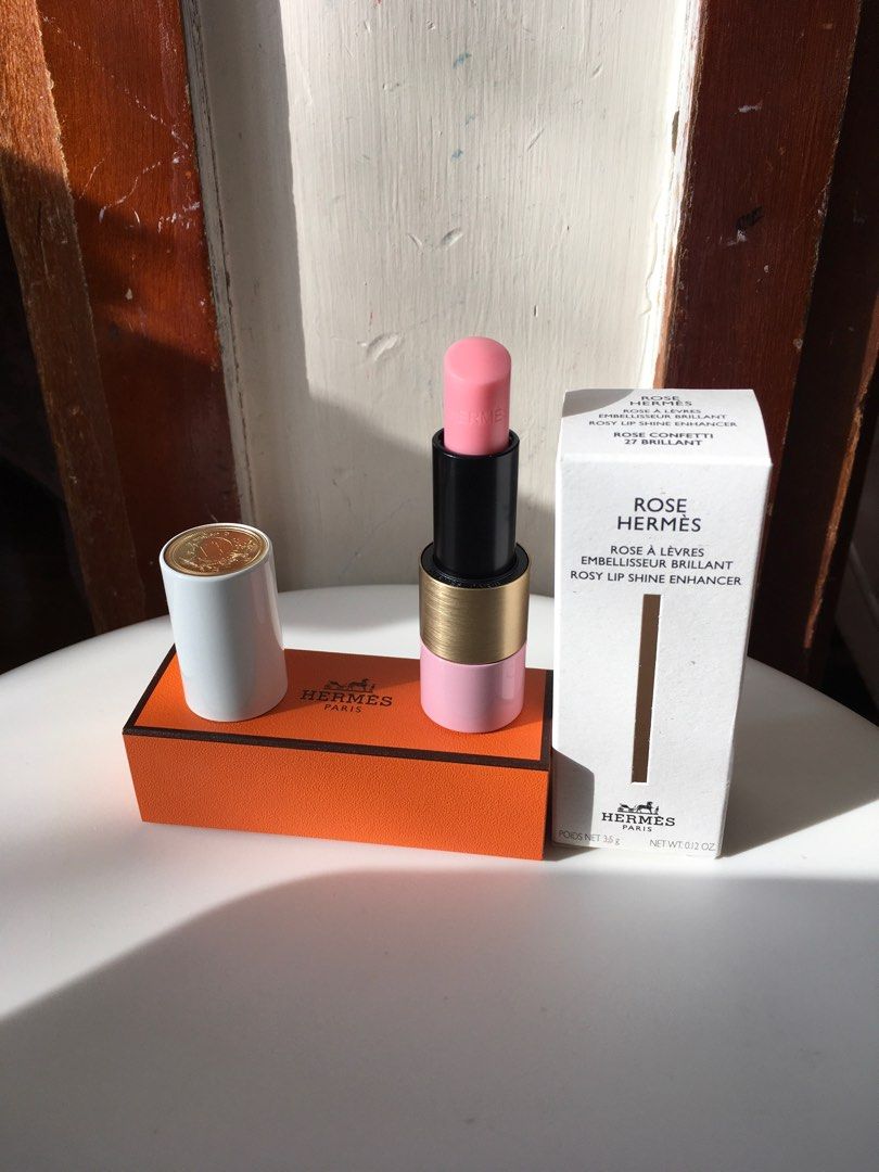 Hermes - Rose lip shine enhancer (27 rose confetti), 美容＆化妝品, 健康及美容- 皮膚護理,  化妝品- Carousell