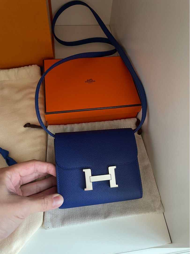 Hermes Constance 14 Mini Compact Wallet with strap, Luxury, Bags & Wallets  on Carousell