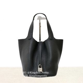 Hermes Picotin 22 Noir Bucket Mini Tote Black PHW Pre-order