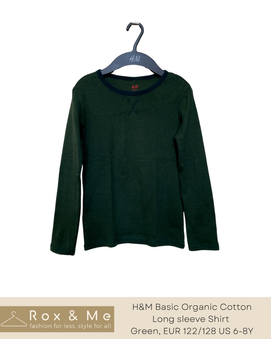 H M Basic Organic Cotton Long sleeve Shirt Babies Kids Babies