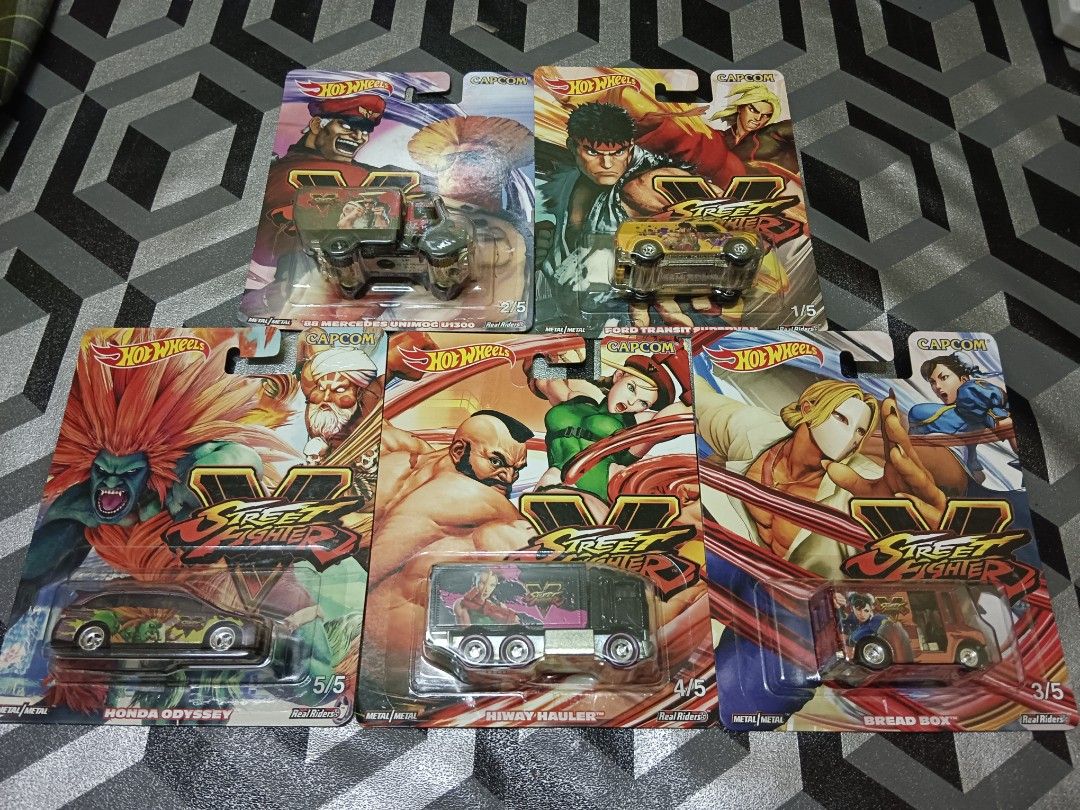 Hotwheels Pop Culture Street Fighter V Full Set Hobbies Toys