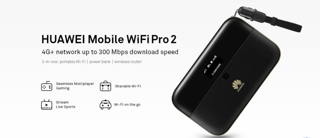 Huawei Mobile WiFi Pro 2 - 2.4GHz/5GHz, Ethernet port, 3-in-one ...