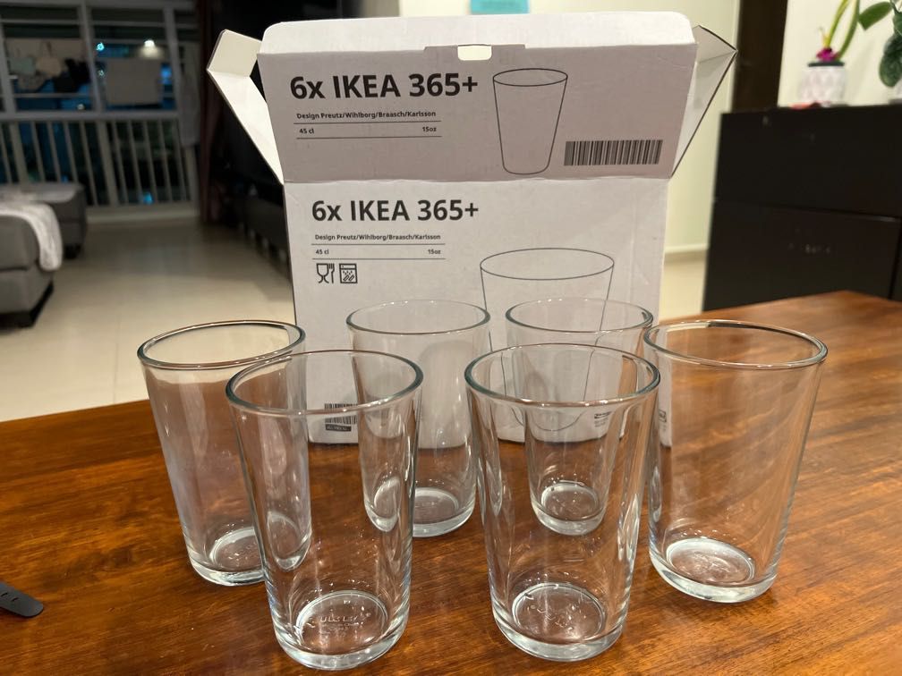 Ikea glasses, Furniture & Home Living, Kitchenware & Tableware
