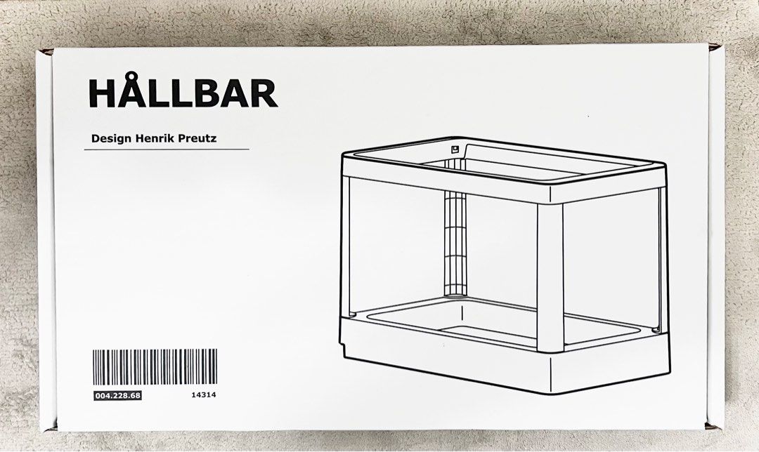 HÅLLBAR Pull-out frame for recycling, light gray - IKEA