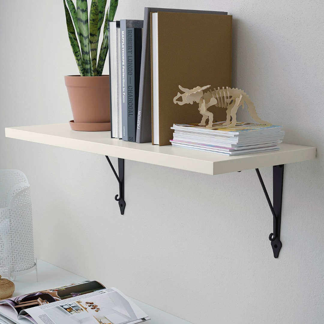 Ikea Krokshult Bracket and Bergshult Shelf (Brand New), Furniture