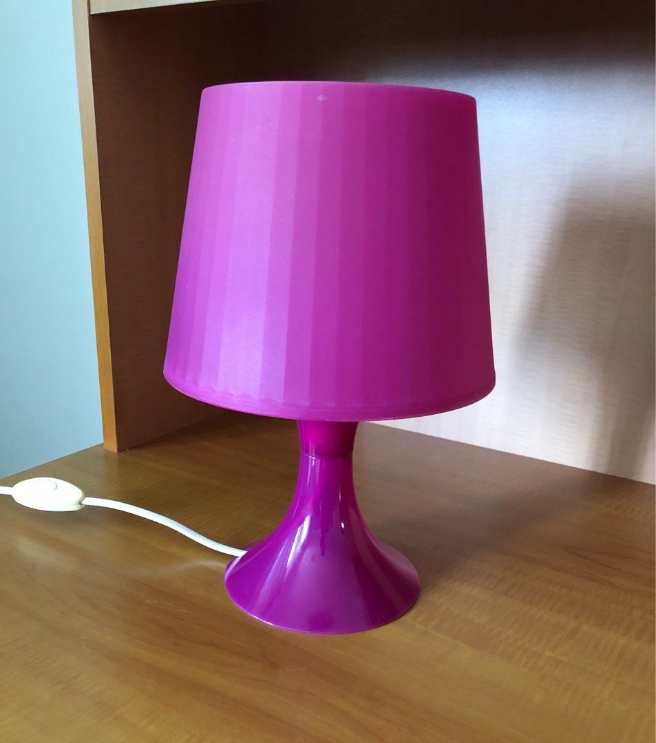 IKEA Pink Table Lamp, Furniture & Home Living, Lighting & Fans ...
