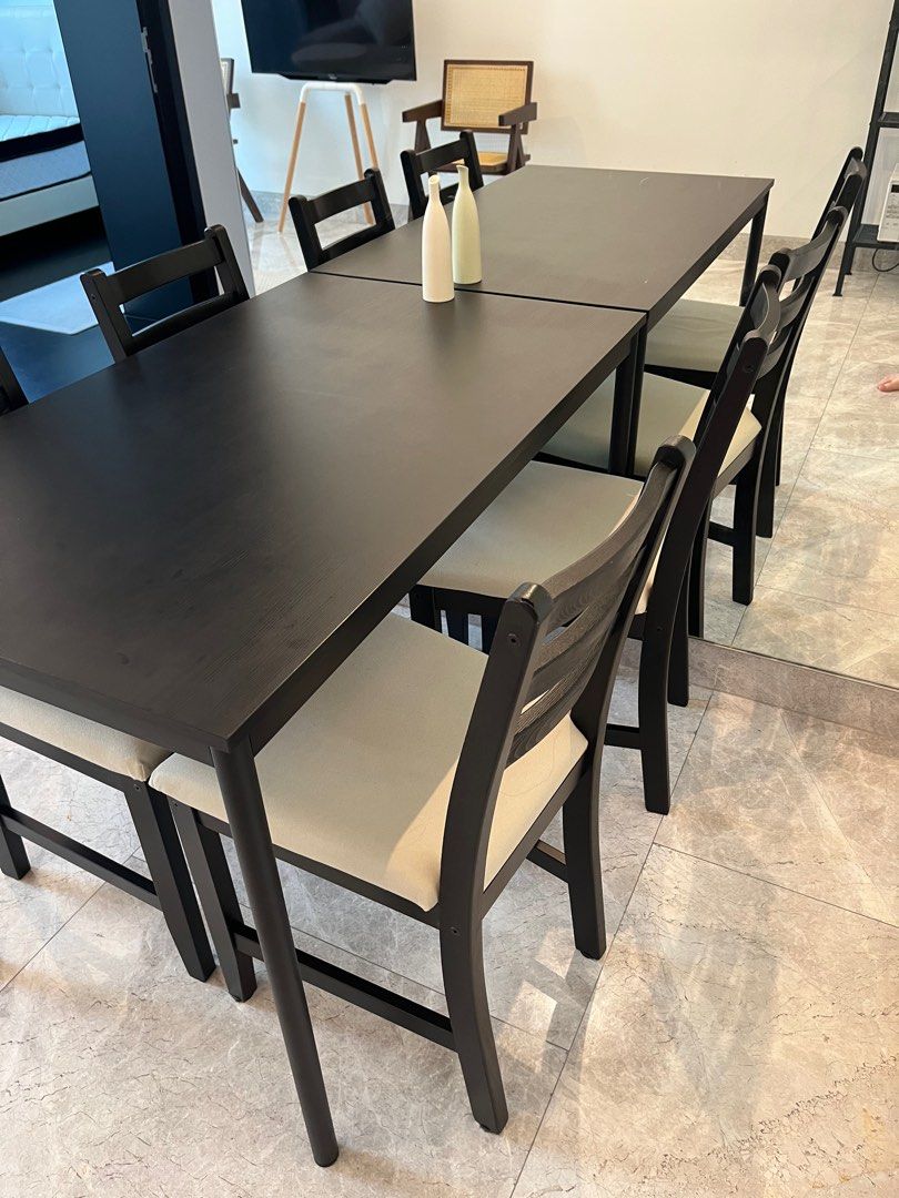 IKEA Sandsberg Dining Table & 4 Lerhman dining chairs, Furniture & Home