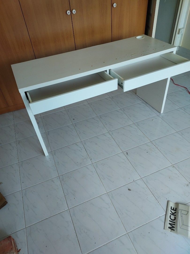 FREE IKEA table with drawers, Furniture & Home Living, Furniture