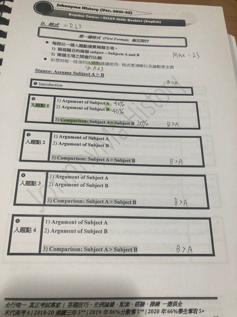Johnny Ma History DSE notes (DBQ and Essay), 興趣及遊戲, 書本 & 文具, 書本及雜誌 補充練習 Carousell
