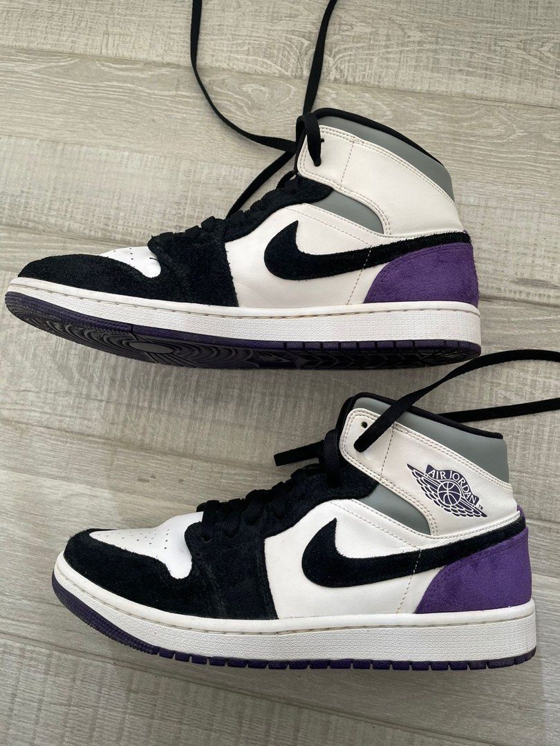 Jordan 1 Mid SE Court Purple Men #39 s Fashion Footwear Sneakers on