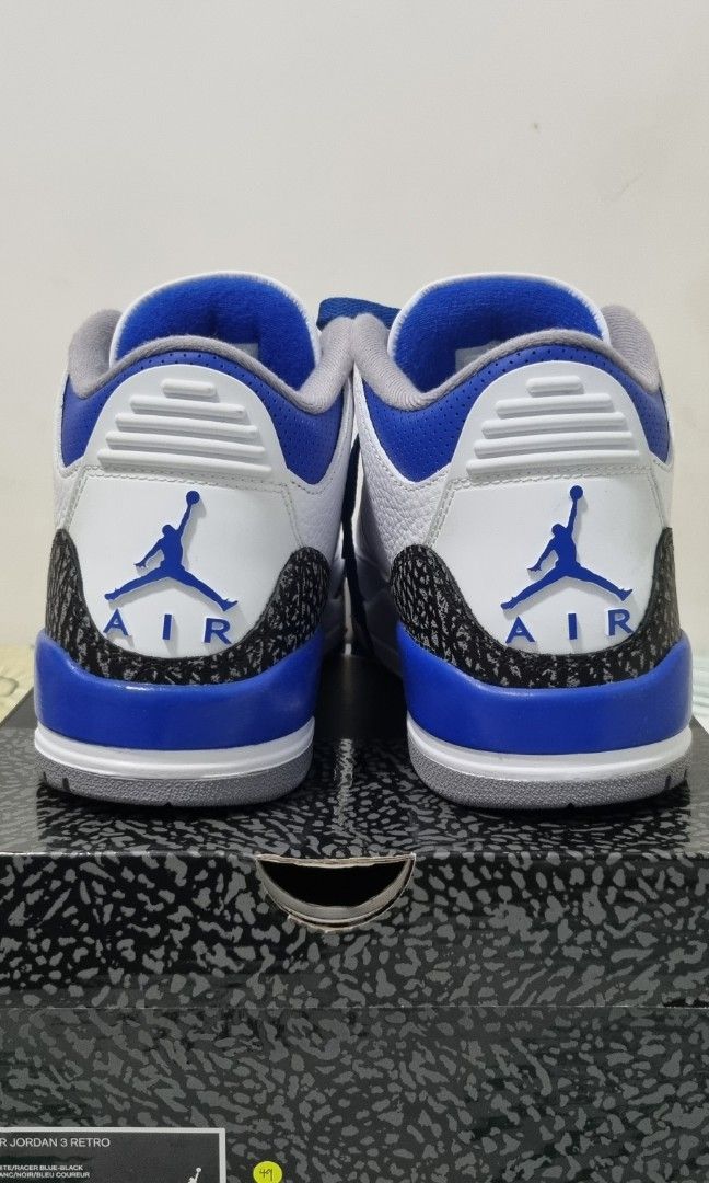 Jordan 3 racer blue Men s Fashion Footwear Sneakers on Carousell