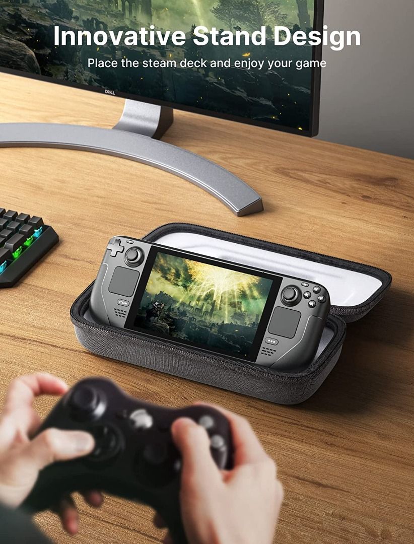 JSAUX Carrying Case Compatible with Steam Deck, Protective Hard Shell