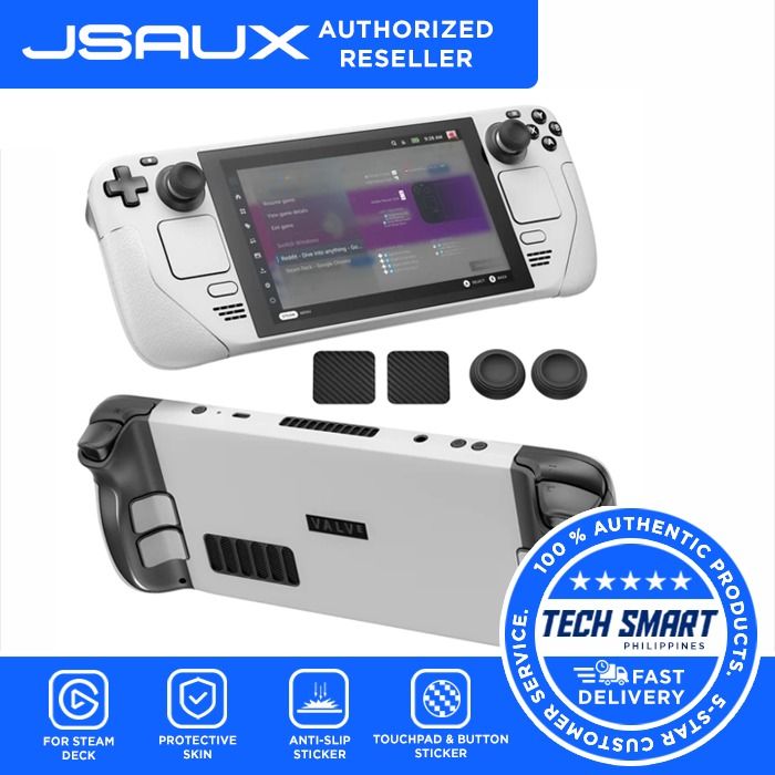 JSAUX Full Set Protective Skin For Steam Deck GP0002 (Category: Cases & Covers) located in Las Pinas. Submitted by techsmartph (Listing ID 1234349166, Image 1). Description: Available in these colors: * Ice Blast * Retro * Mondrian * Spider * Berserk * [Designed for Steam Deck]: The smart machine cuts precisely and perfectly matches the Steam Deck. Your personalized color and pattern decal stickers in a simple and trendy style. Give your Steam De