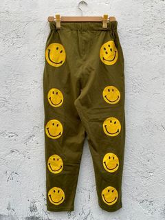 Kapital Smiley Sweatpants (Olive Green)