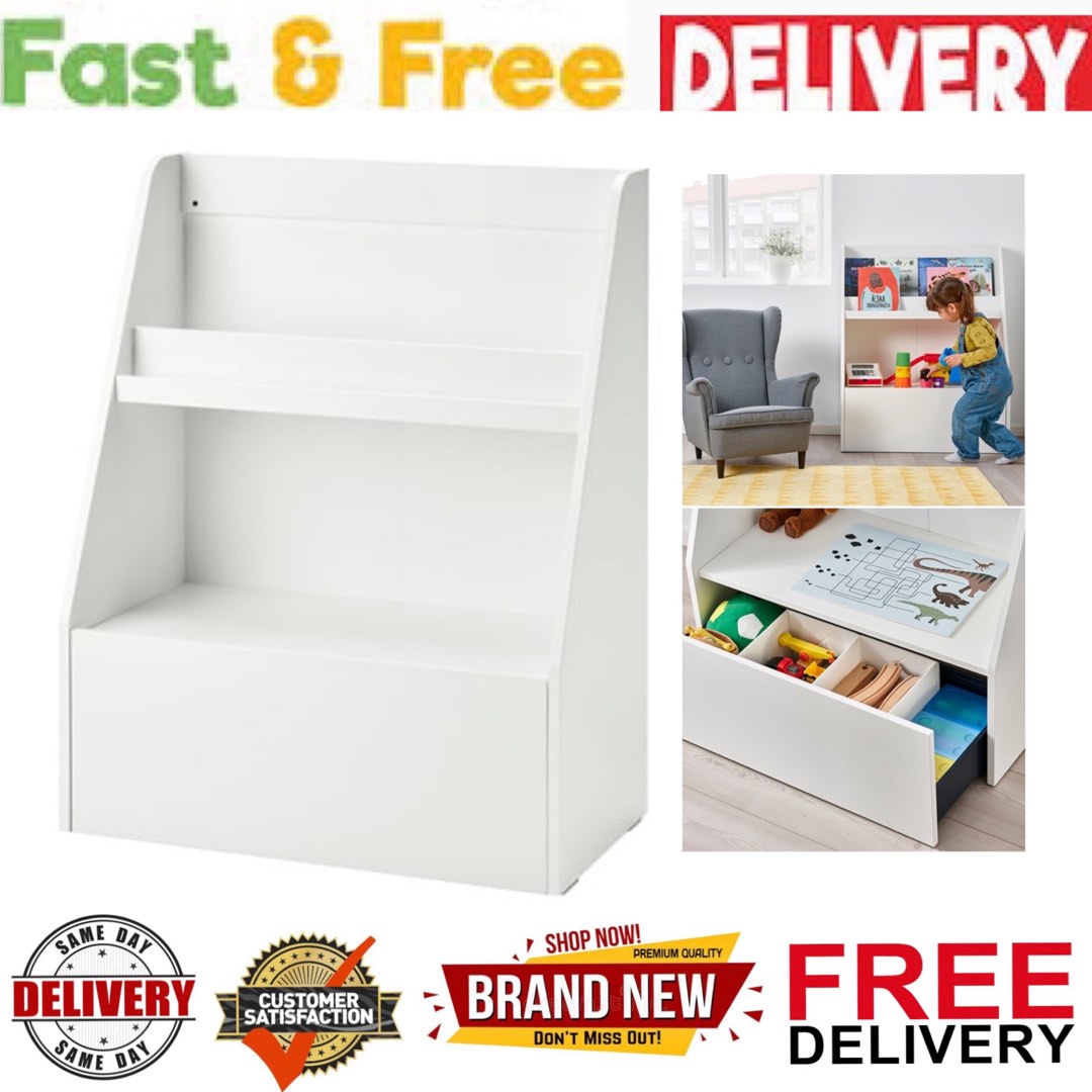 Kids room shelving children bedroom bookcase kids toy storage Malm
