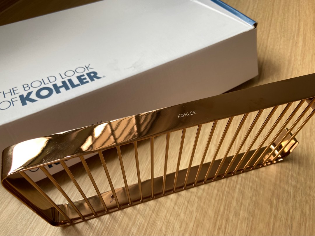 Kohler rose gold shower shelf toilet accessories, Furniture & Home