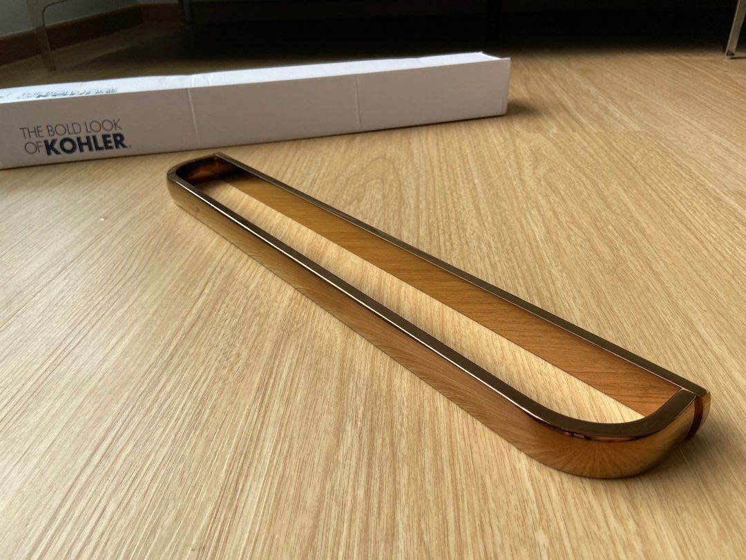 Kohler rose gold towel bar toilet accessories, Furniture & Home Living