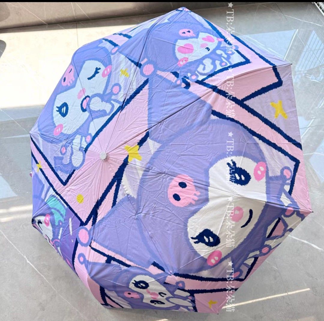Kuromi automatic umbrella, Hobbies & Toys, Travel, Umbrellas on Carousell