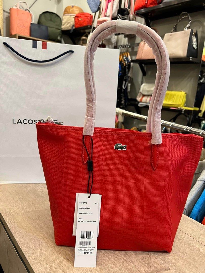 Lacoste S Shopping Bag High Risk Red