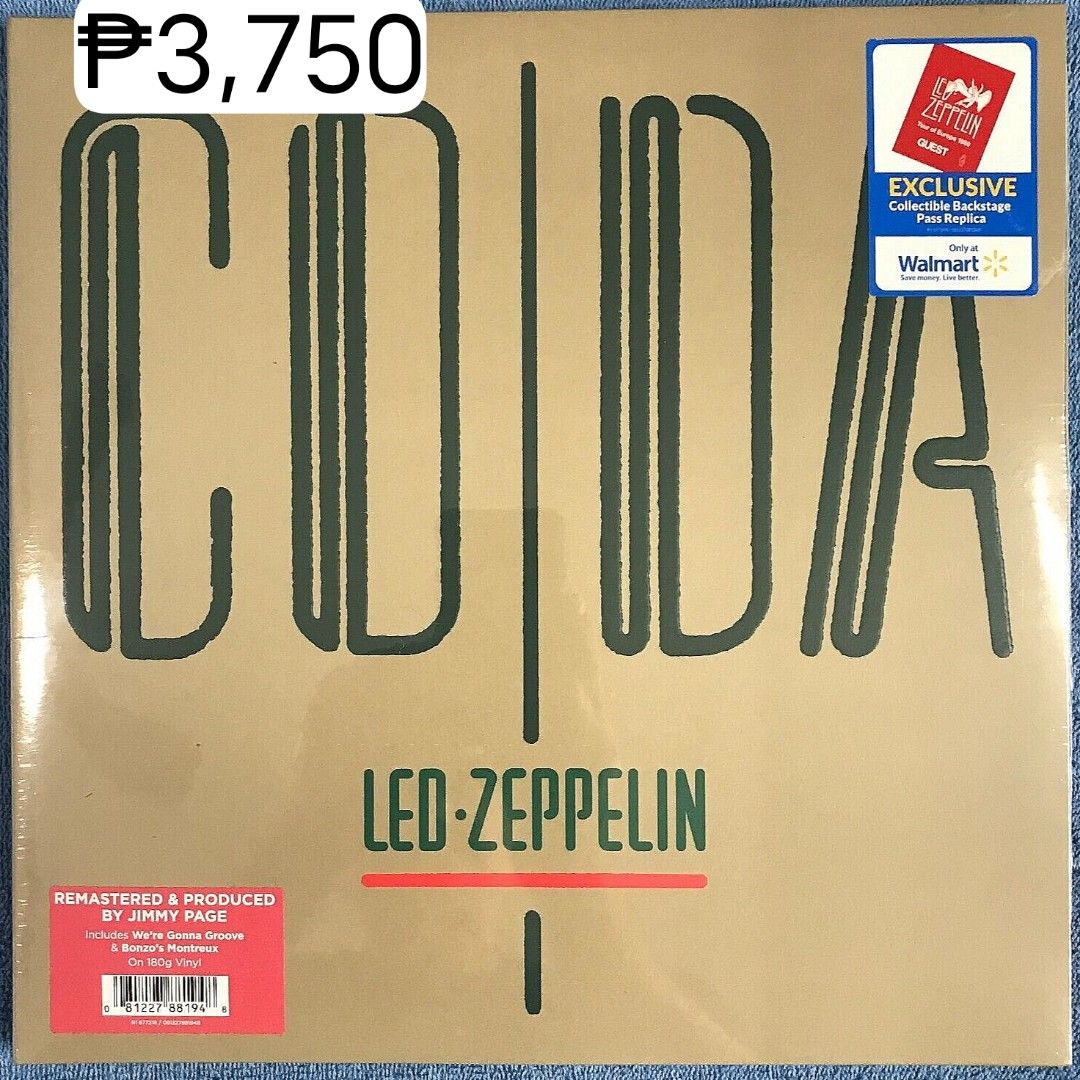Led Zeppelin Remastered vinyl record (Category: Vinyls) located in Manila. Submitted by ramonrobin.cruz (Listing ID 1234348359, Image 3). Description: Led Zeppelin - Presence = ₱3,750 Led Zeppelin - III = ₱3,750 Led Zeppelin - Physical Graffiti (2LP Walmart exclusive) = ₱5,500 Led Zeppelin - In Through The Out Door = ₱3,750 Led Zeppelin = ₱3,750 Led Zeppelin - II = ₱3,750 Led Zeppelin - IV = ₱3,750 Led Zeppelin - Coda = ₱3,750 All brand new seale