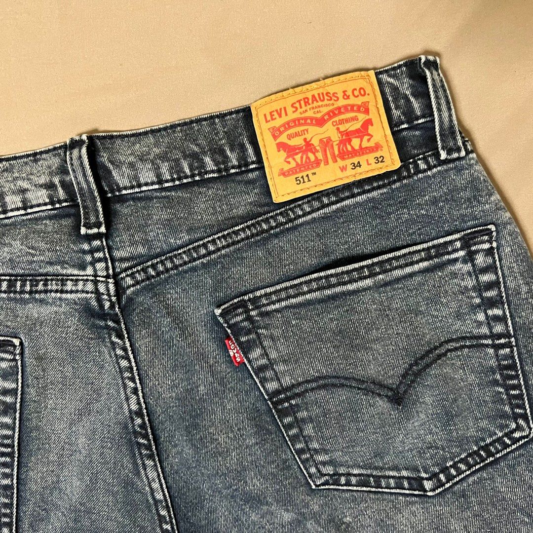 Levi s 511 Men s Slim Gray Blue W34 L32 Stretchable