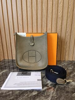 Hermes Bag Evelyne Bag TPM Mini Etain Clemence Cuivre Strap