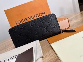 LOUIS VUITTON CLEMENCE Monogram Empreinte M60171 Noir Black WALLET Leather