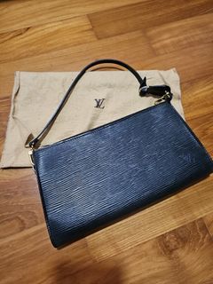 Louis Vuitton Pochette Accessories NM Epi Electric Noir Black in Leather  with Silver-tone - US