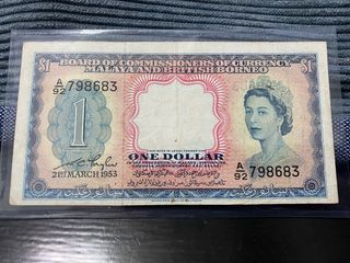 Malaya british $1 女王