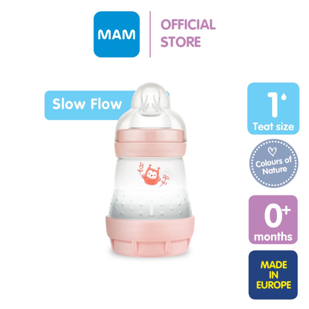MAM Easy Start Anti Colic Bottle (160ml) with Slow Flow Silicone Teat,  Babies & Kids, Nursing & Feeding, Breastfeeding & Bottle Feeding on  Carousell
