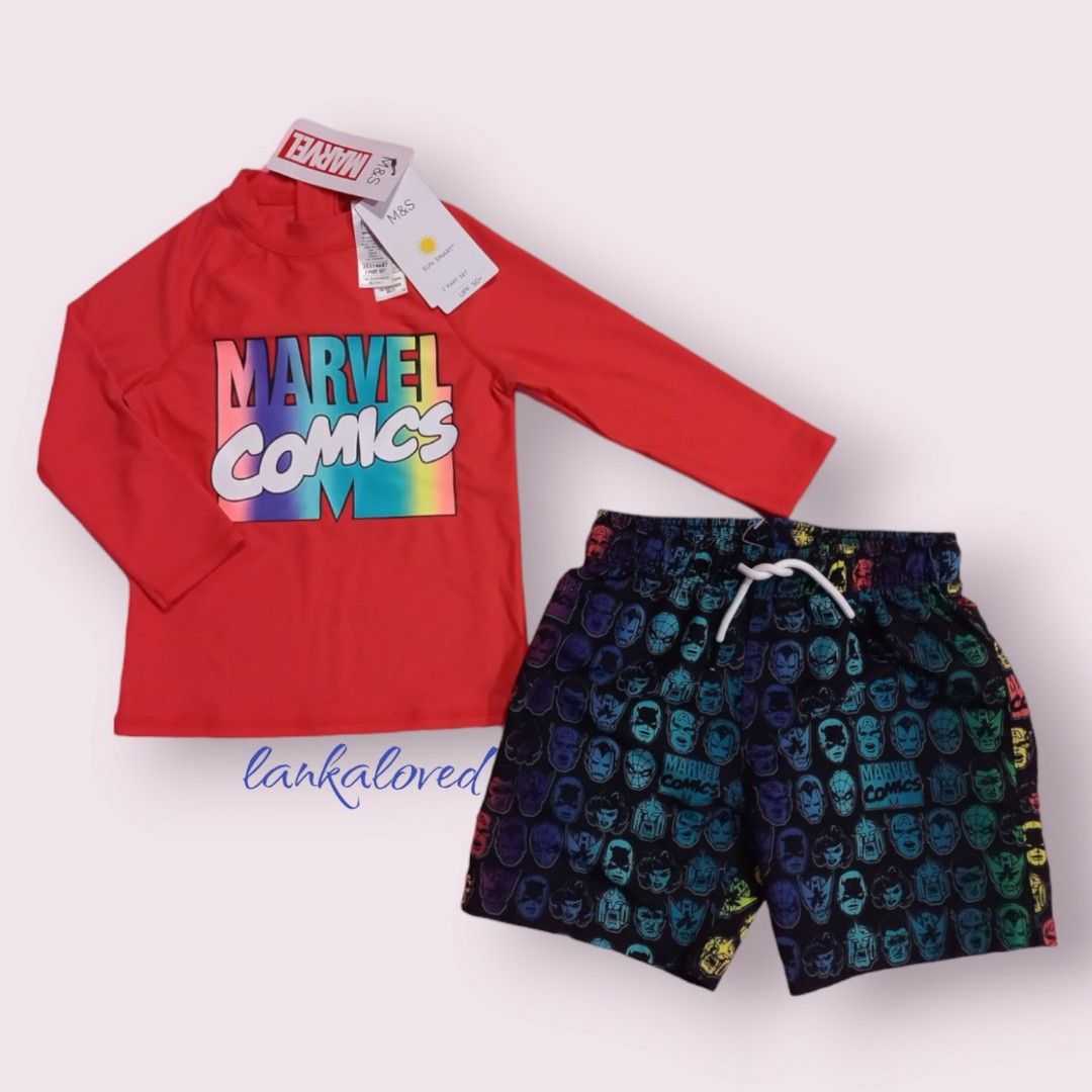 Marks & Spencer x Marvel Comics Swimwear Set / Baju Renang Anak Laki