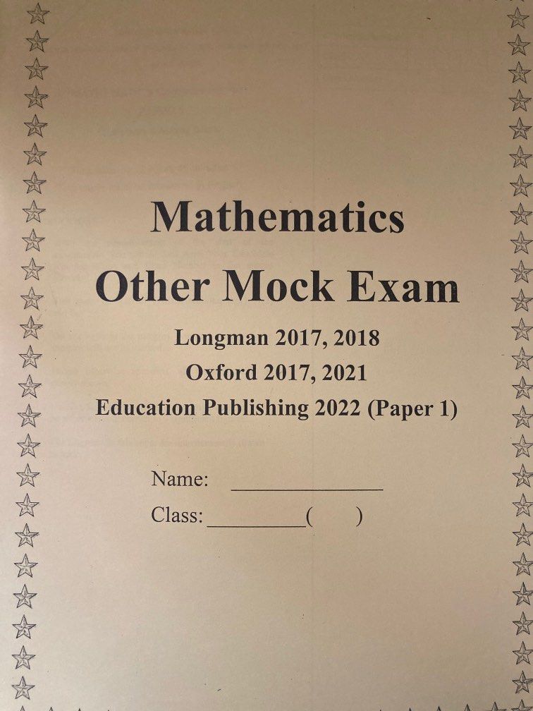 Maths mock exam past paper carousell