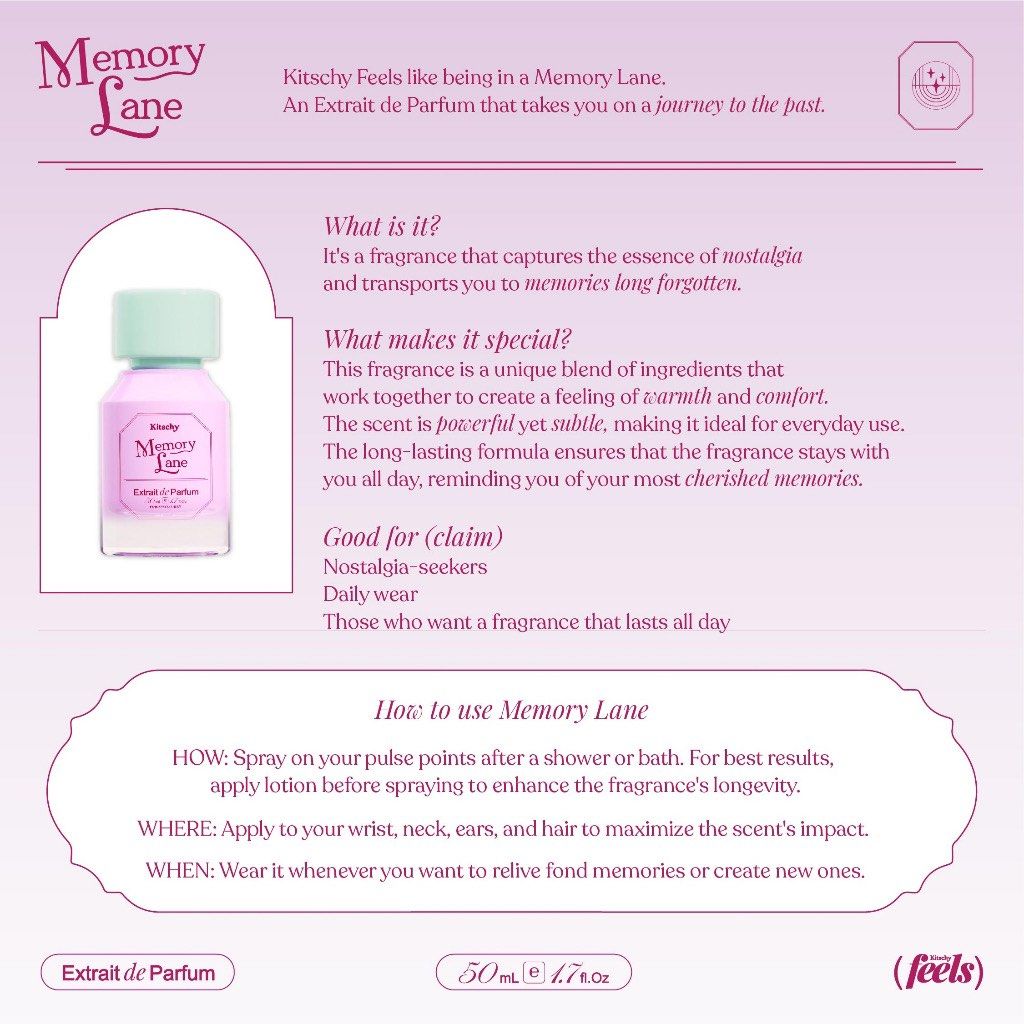 memory lane kitschy perfume edp, Kesehatan & Kecantikan, Parfum, Kuku & Lainnya di Carousell