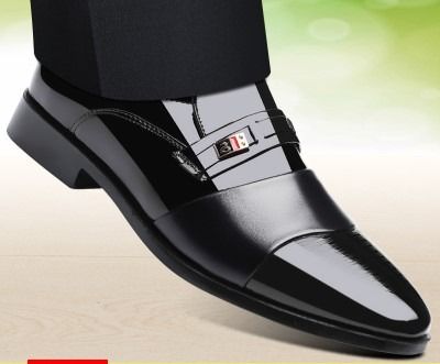 Glossy best sale leather shoes