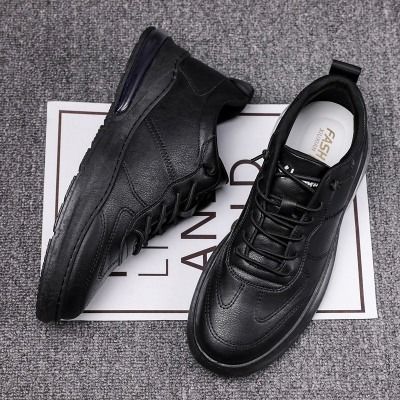 Mens all shop black leather trainers