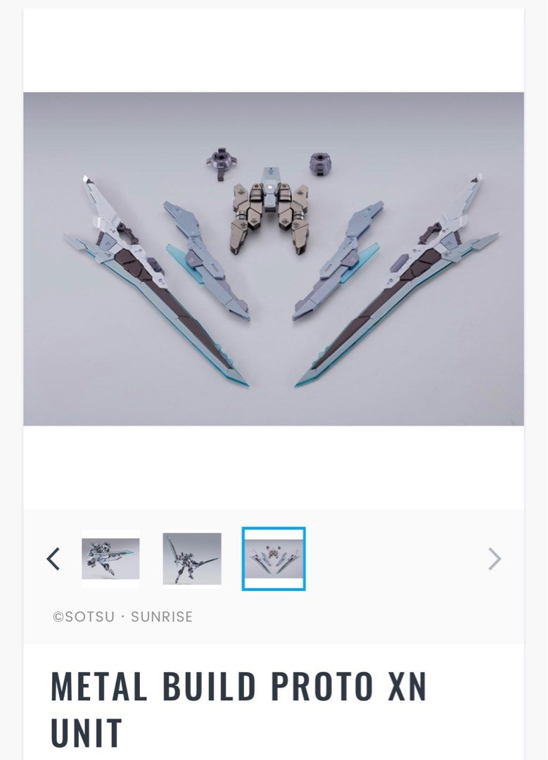 METAL BUILD Proto XN Unit Expansion Pack For Gundam | Not Includes MS Body, Includes GND Buster Swords