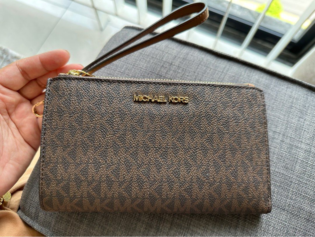 Mk double zipper wallet best sale