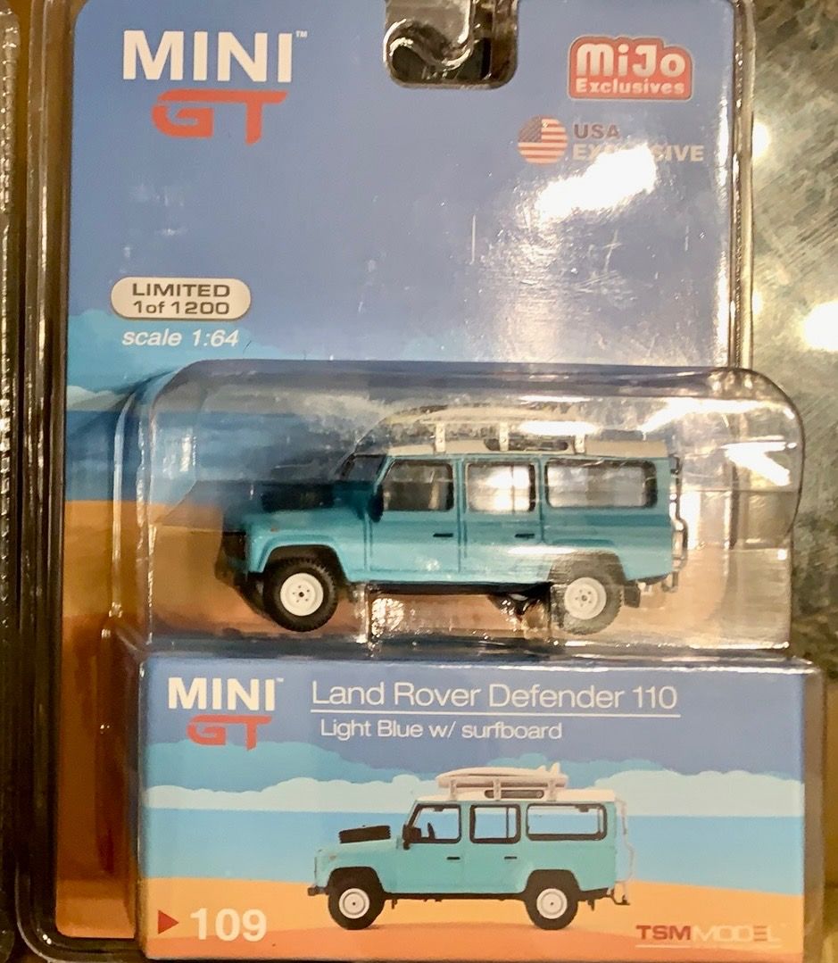 Mini GT 1:64 >Land Rover - Defender 110 Light Blue #109 SEALED ...