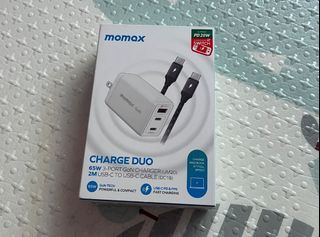 MOMAX One Plug 65W 3-Port GaN 氮化鎵智能充電器(UM20)-白