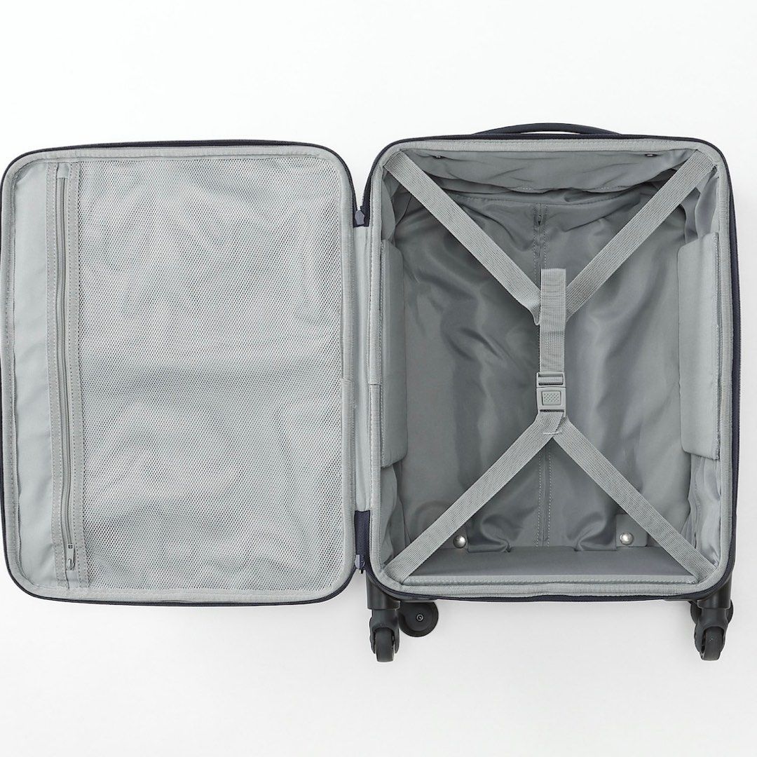 Muji Foldable Luggage Soft Carry Bag, S, Navy, Hobbies & Toys, Travel, Luggage on Carousell