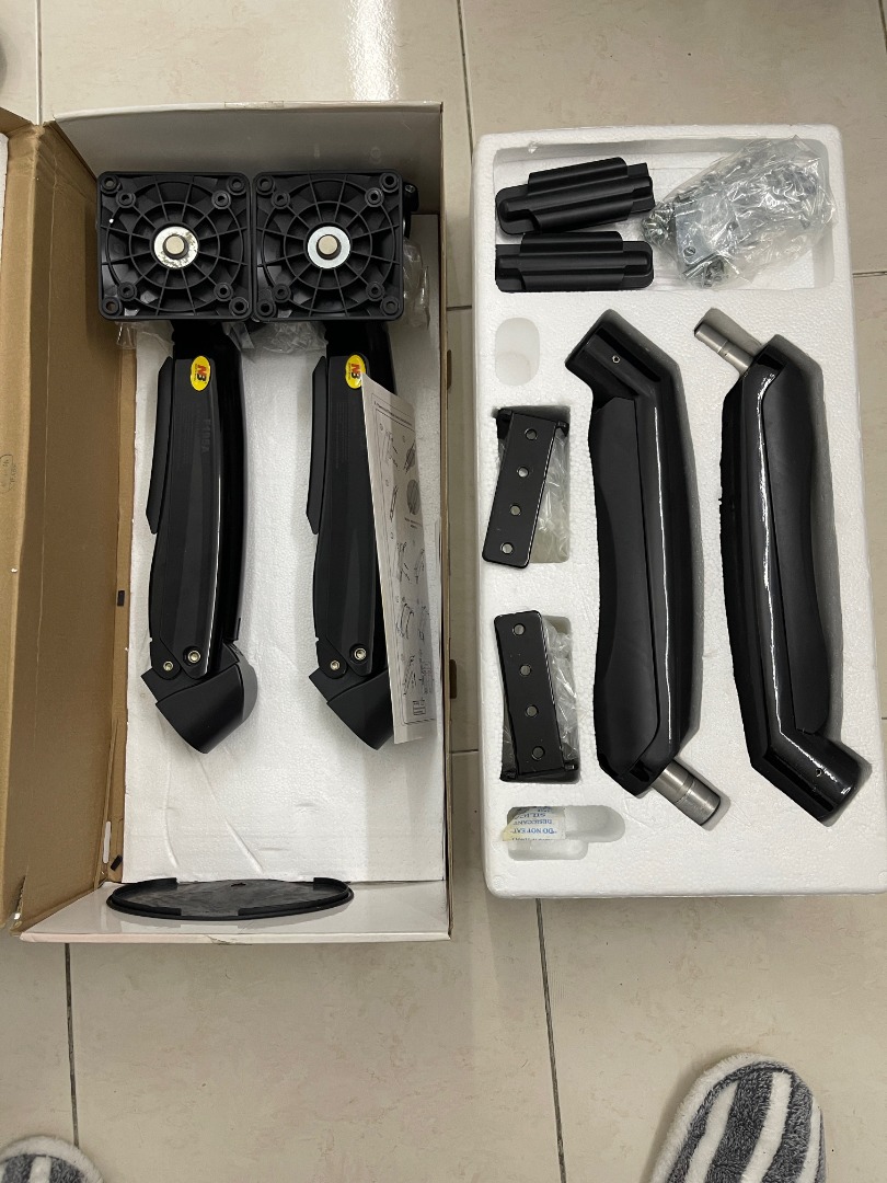 NB F195A Gas Strut Dual Monitor Arm Desk Stand (22'' 32''), Computers