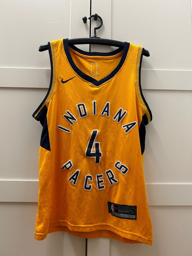 Indiana Pacers Jersey NBA Net-Dri Mens XL BLACK YELLOW Basketball