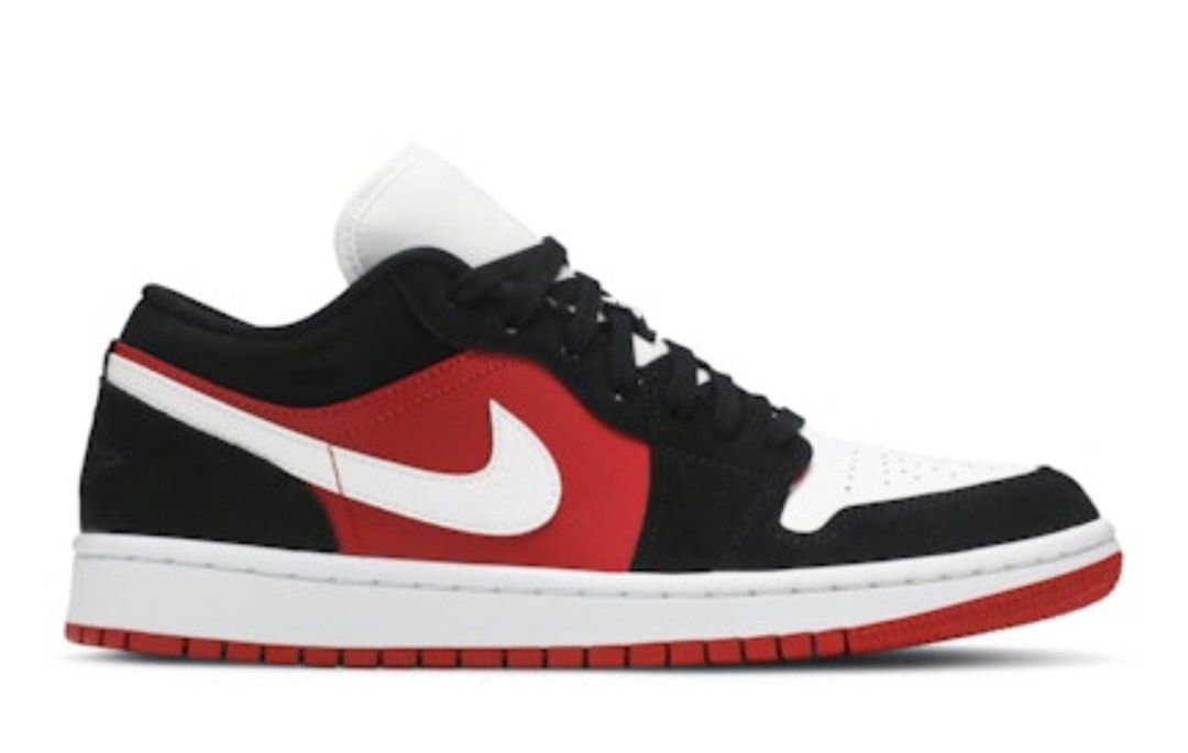 Nike air jordan red best sale black white
