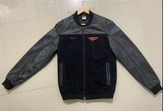 Nike flight leather/wool jacket