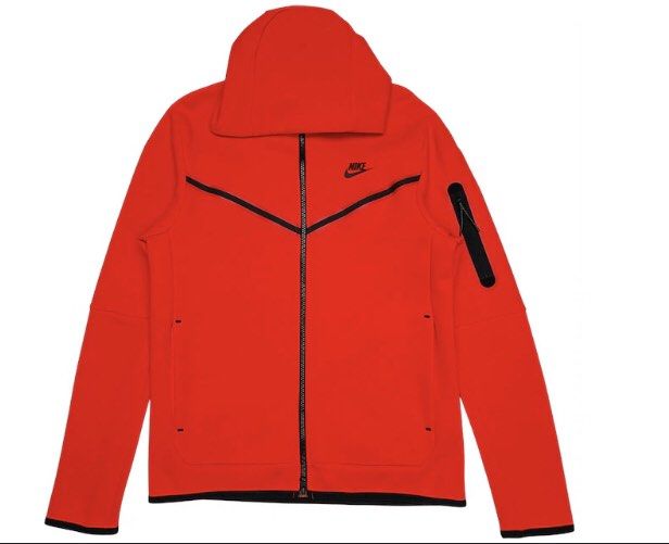 Nike red hotsell tech fleece jacket