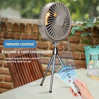Outdoor Camping Multifunctional Electric Fan  With Tripod and Remote Control