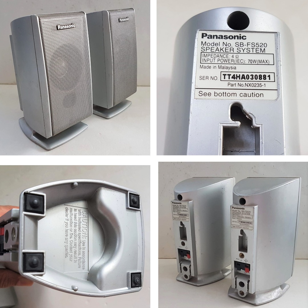 Panasonic Standing Speakers, 2 Speakers for 15, Bookshelf, Tower