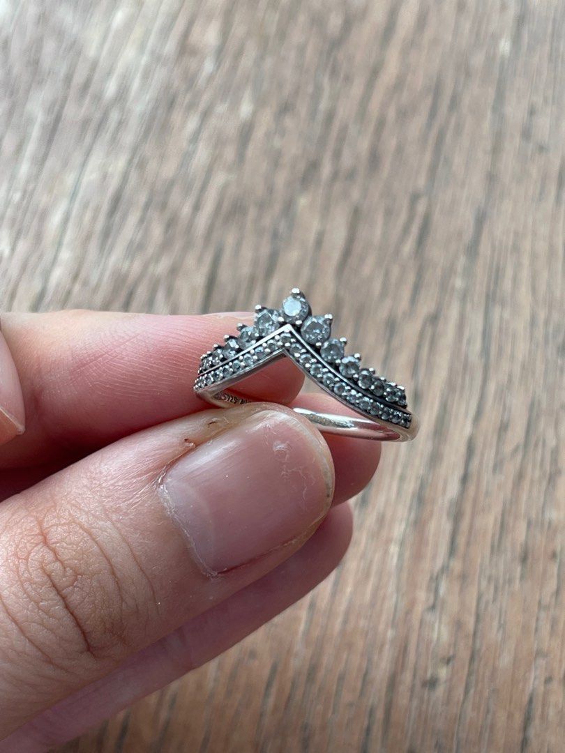 Princess wishbone ring clearance silver
